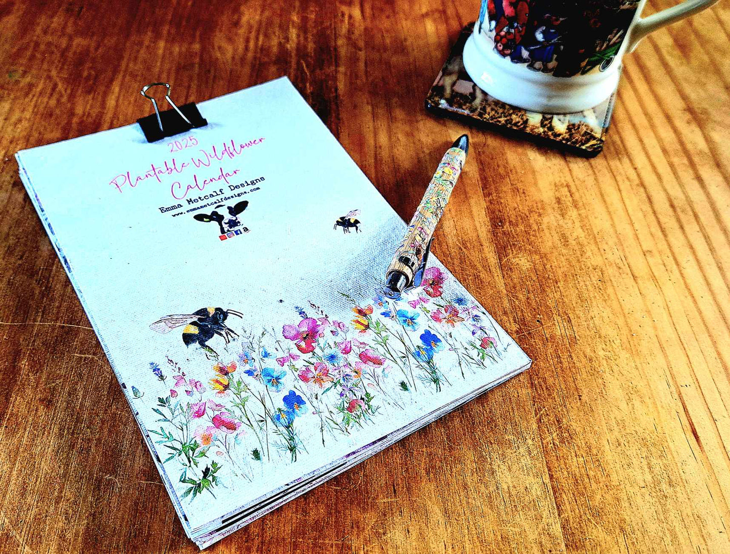 2025 Plantable Seed Calendar Eco-Friendly A5 - Seed Paper- The Growable calendar - Eco Friendly - Garden lover gift - Christmas gift ideas