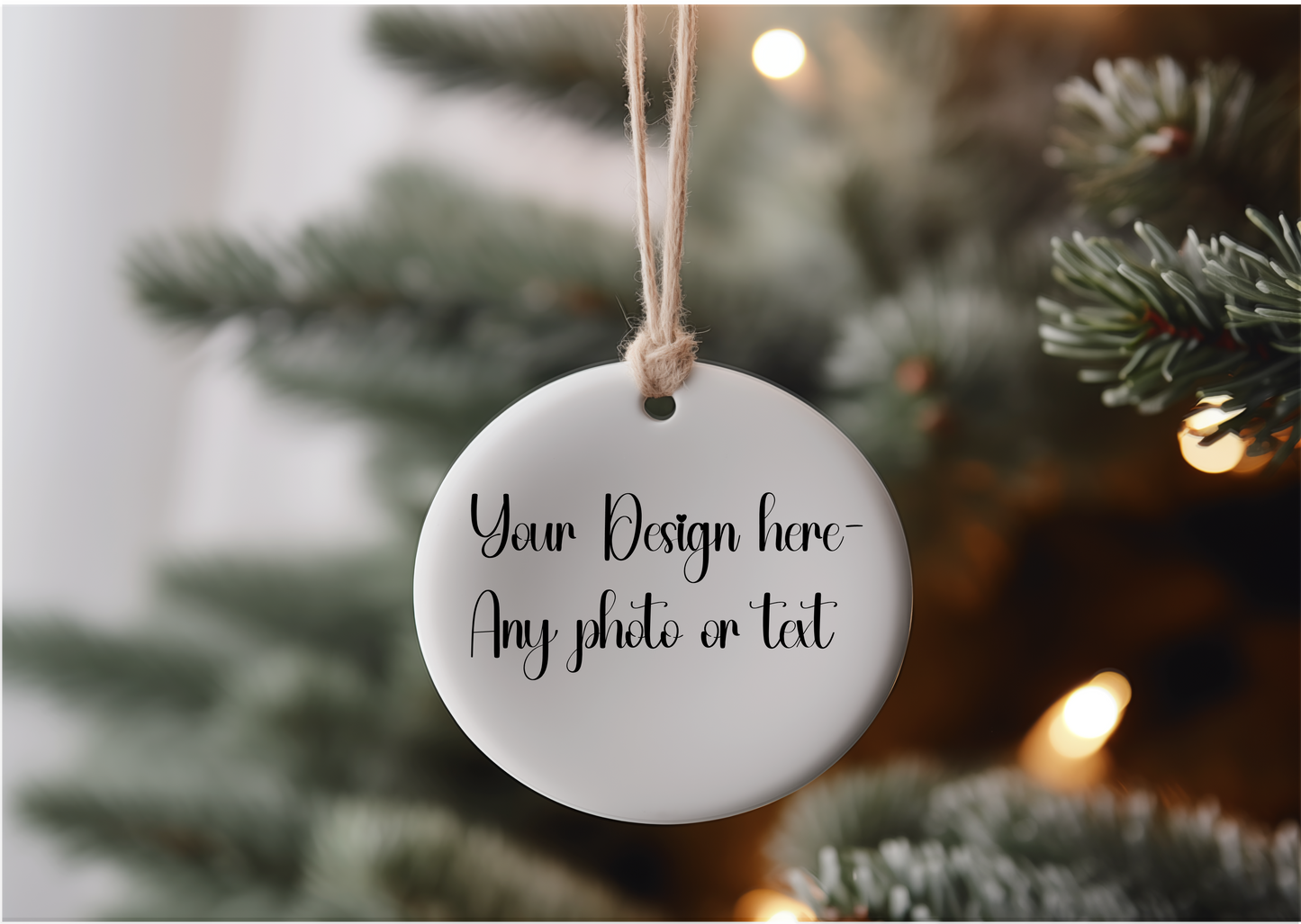 Personalised Ceramic Photo Bauble -Custom photo gifts -Custom Festive Ornament- Our first Christmas- Babys first Christmas- your photo here