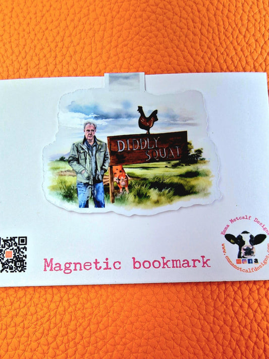 Clarkson's Farm "Diddly Squat" quirky Magnetic Bookmark – Original Art, Double-Sided, Matte or Gloss Finish-Richard Ham-Jeremy Clarkson