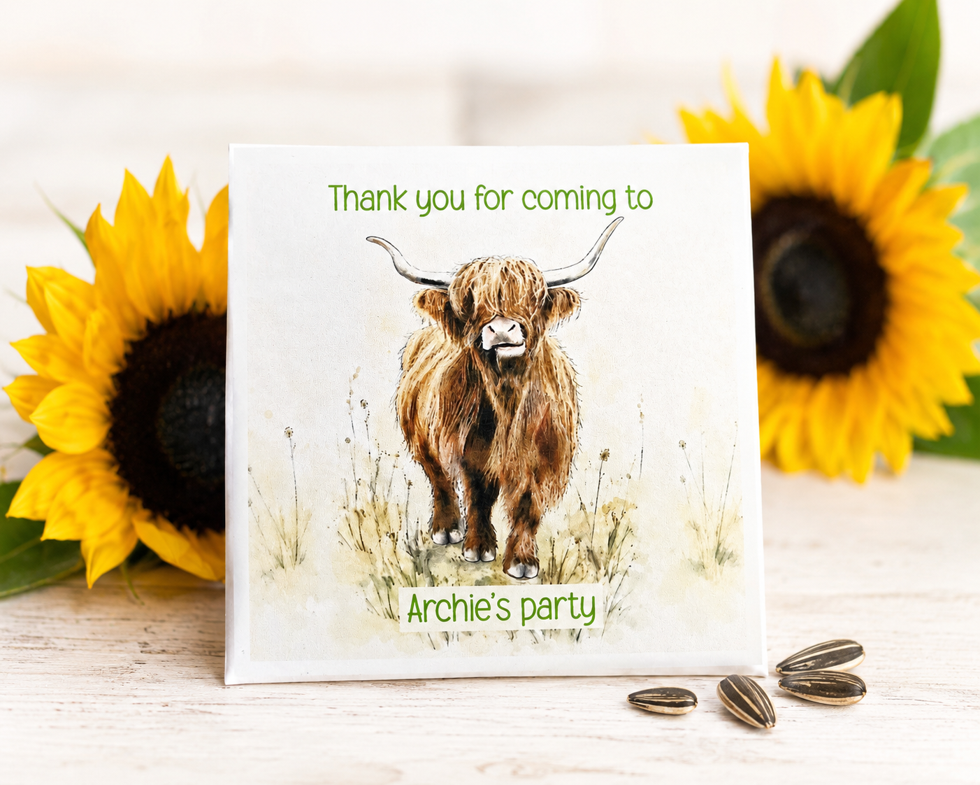 Personalised Sunflower Seed Packets