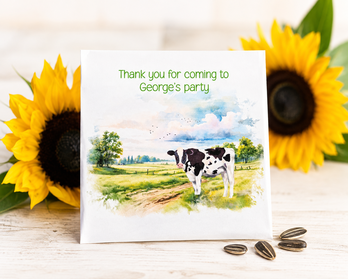 Personalised Sunflower Seed Packets