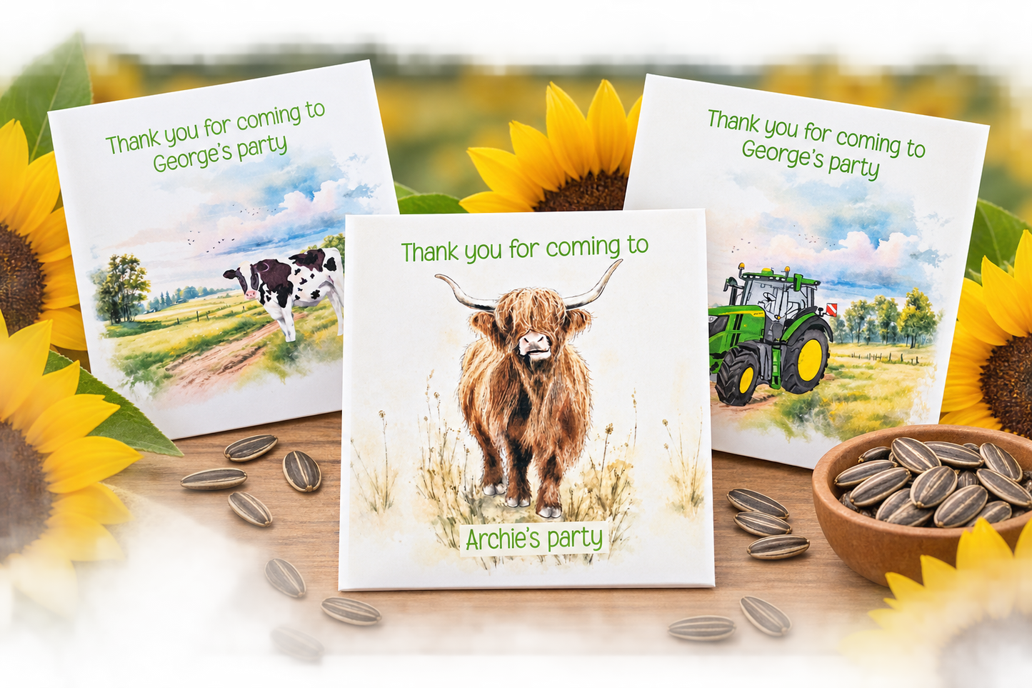 Personalised Sunflower Seed Packets