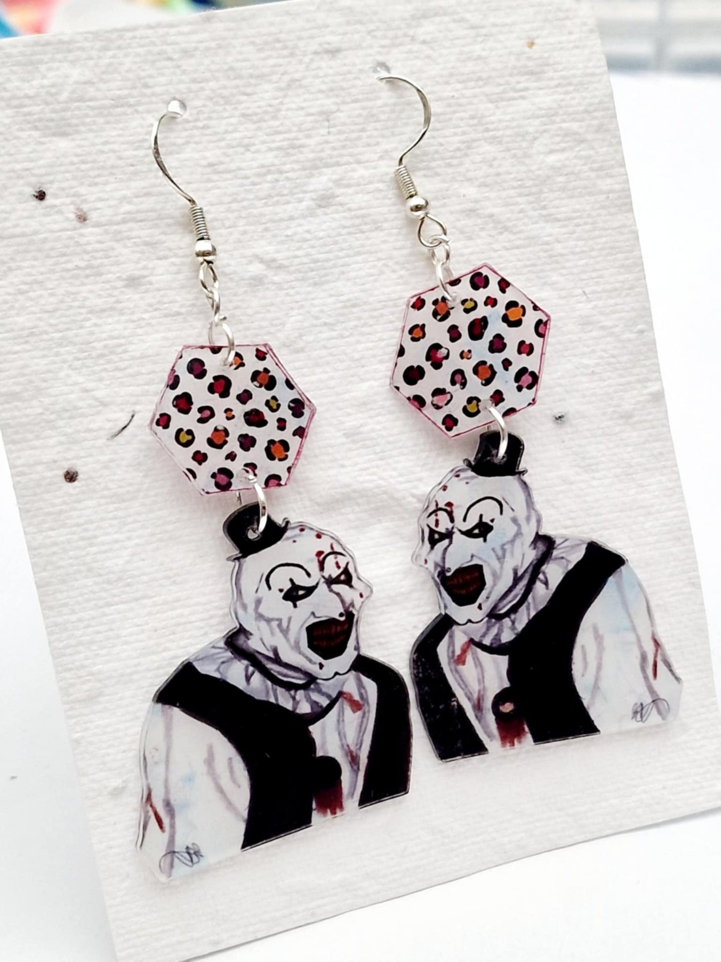 Boo-Bee Handmade Halloween Earrings | Summerween Shrink Plastic Charms | Sterling Silver Hooks |  Statement fan Jewellery (Copy)