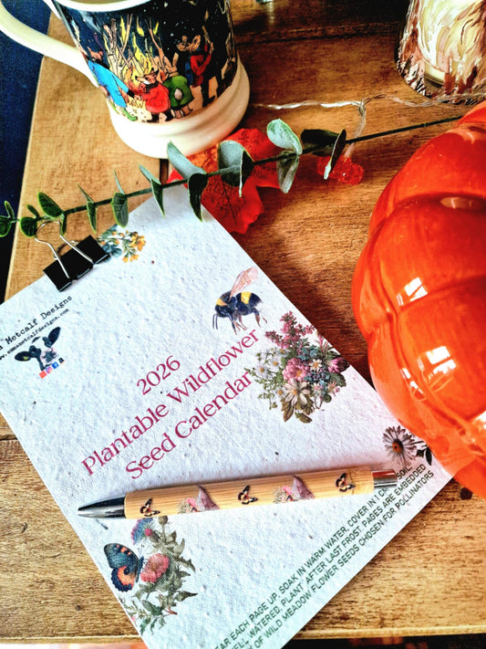 2026 Plantable Seed Calendar Eco-Friendly A5 - Seed Paper- The Growable calendar - Eco Friendly  - Garden lover gift - Christmas gift ideas