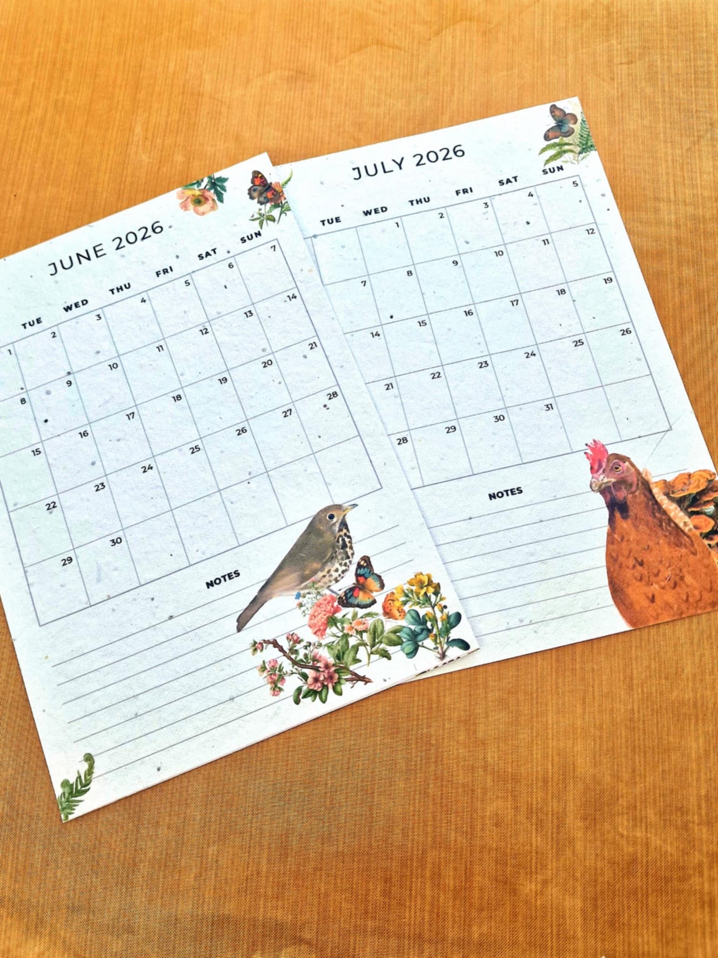 2026 Plantable Seed Calendar Eco-Friendly A5 - Seed Paper- The Growable calendar - Eco Friendly  - Garden lover gift - Christmas gift ideas