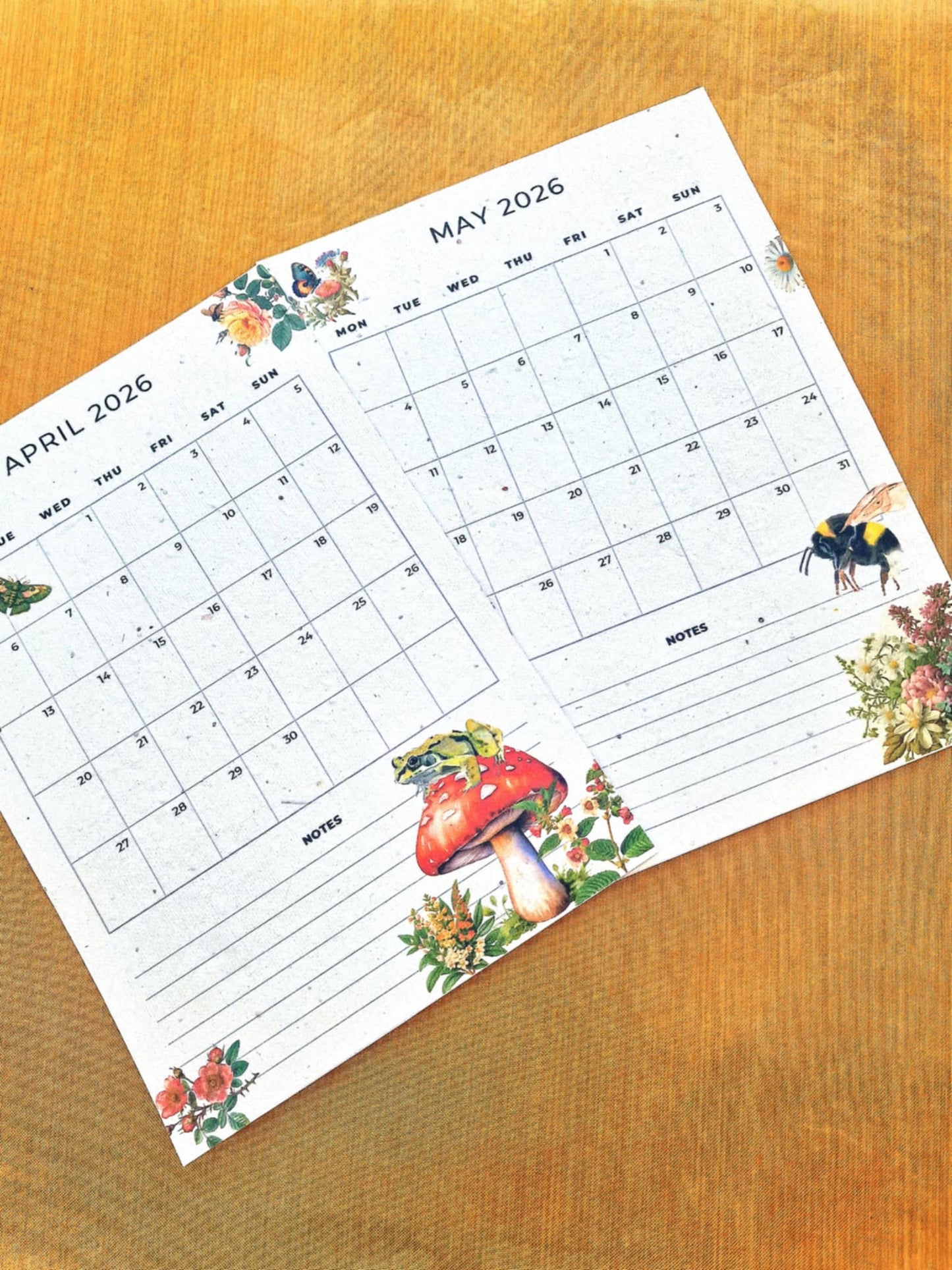 2026 Plantable Seed Calendar Eco-Friendly A5 - Seed Paper- The Growable calendar - Eco Friendly  - Garden lover gift - Christmas gift ideas