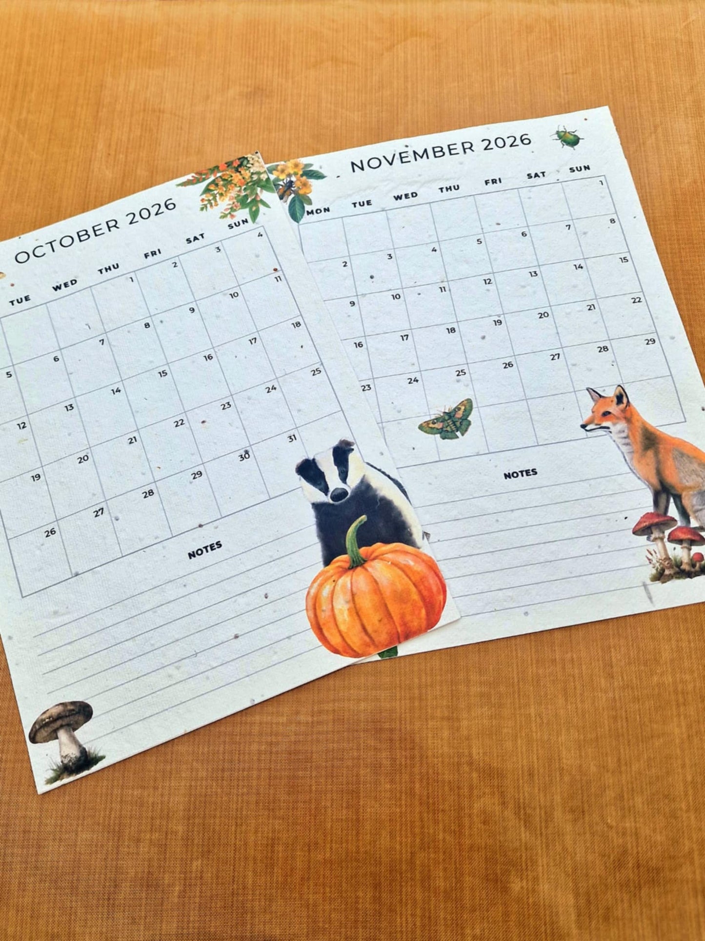 2026 Plantable Seed Calendar Eco-Friendly A5 - Seed Paper- The Growable calendar - Eco Friendly  - Garden lover gift - Christmas gift ideas