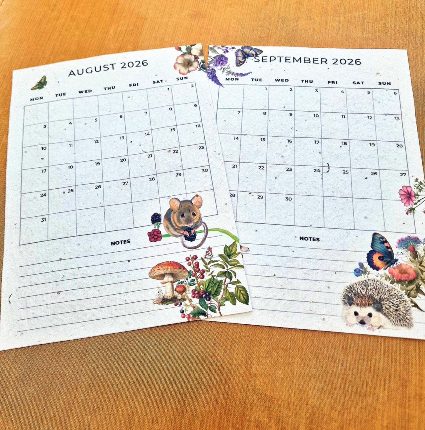 2026 Plantable Seed Calendar Eco-Friendly A5 - Seed Paper- The Growable calendar - Eco Friendly  - Garden lover gift - Christmas gift ideas