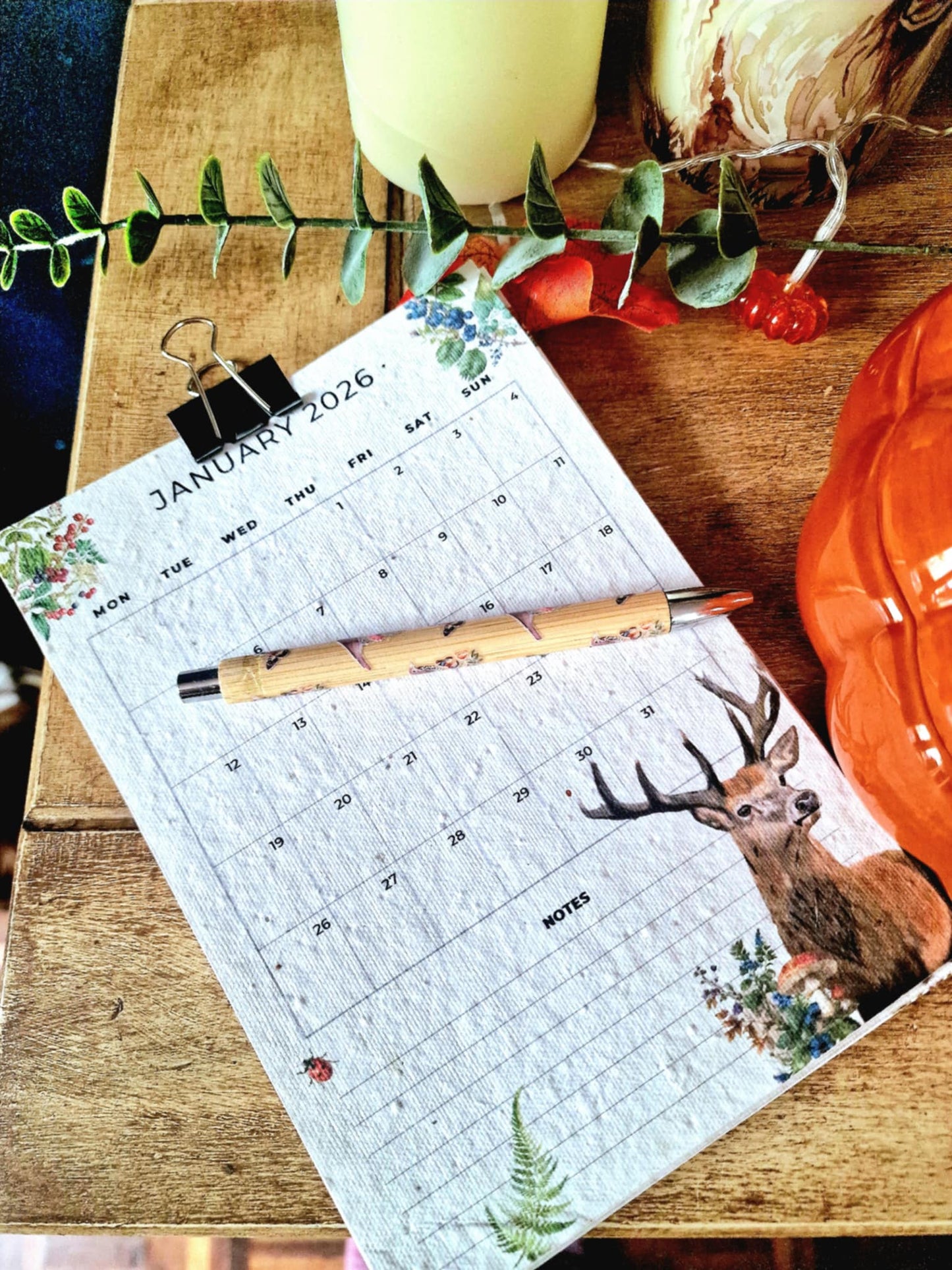2026 Plantable Seed Calendar Eco-Friendly A5 - Seed Paper- The Growable calendar - Eco Friendly  - Garden lover gift - Christmas gift ideas