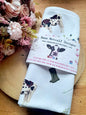 Beautiful spring Dairy cow themed AGA towel / tea towel / pot towel - New home gift  - Farmhouse decor- - housewarming gift uk- made in uk