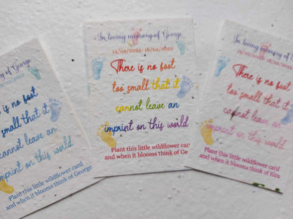 30 Plantable Seed Floral Tribute cards for Funerals * Funeral Favours*  Eco friendly Cards* Order of service cards