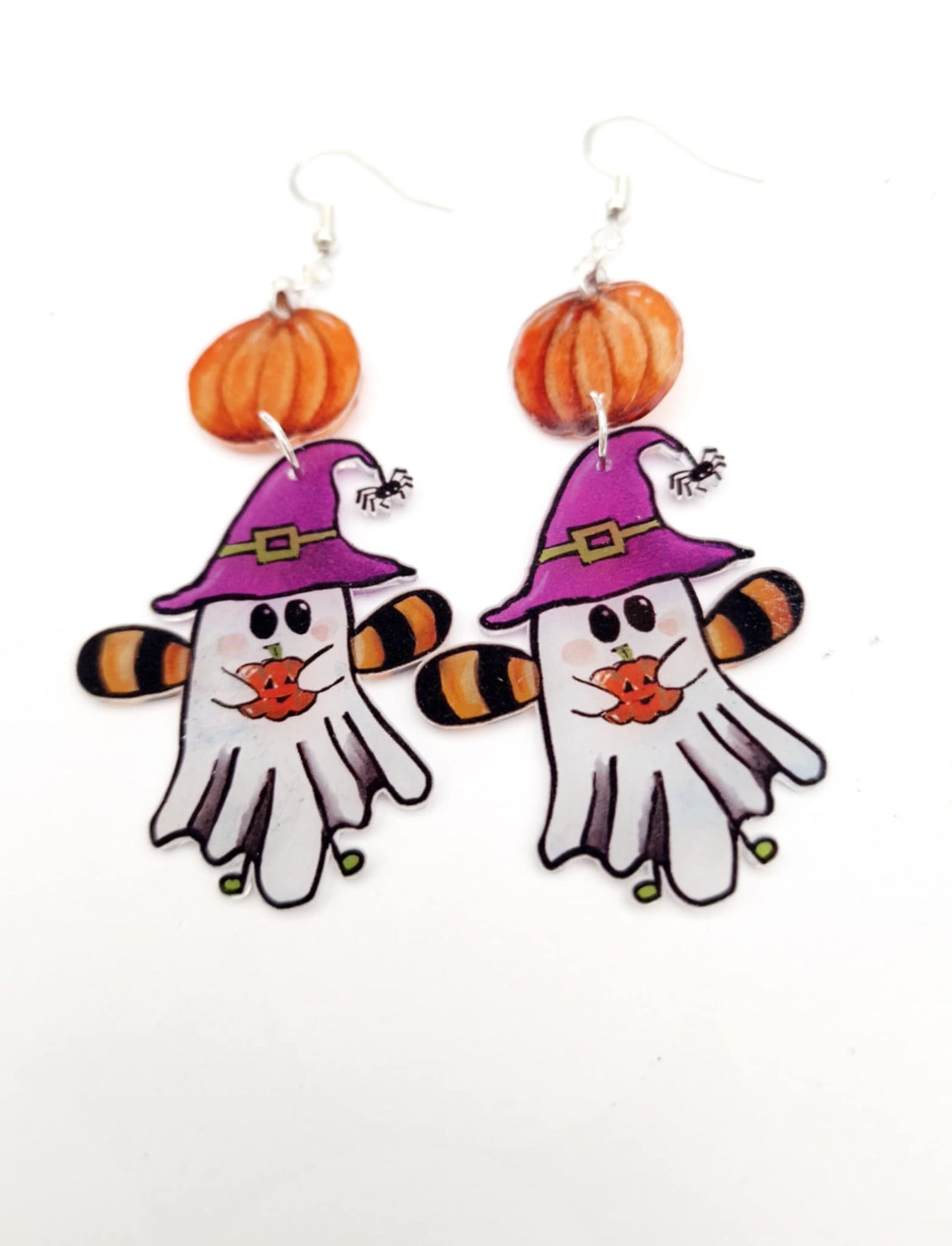 Boo-Bee Handmade Halloween Earrings | Summerween Shrink Plastic Charms | Sterling Silver Hooks |  Statement fan Jewellery (Copy)