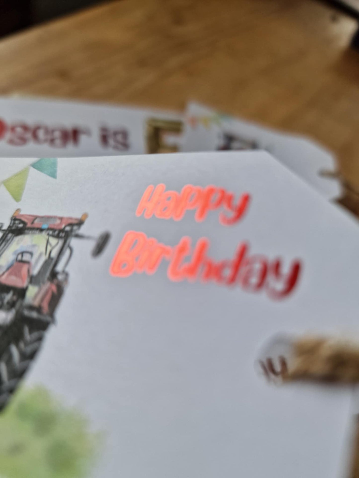 Personalised Tractor/Digger/Excavator farm themed Birthday Card – luxury Foiled Name & Age –Country Birthday Card for tractor lovers