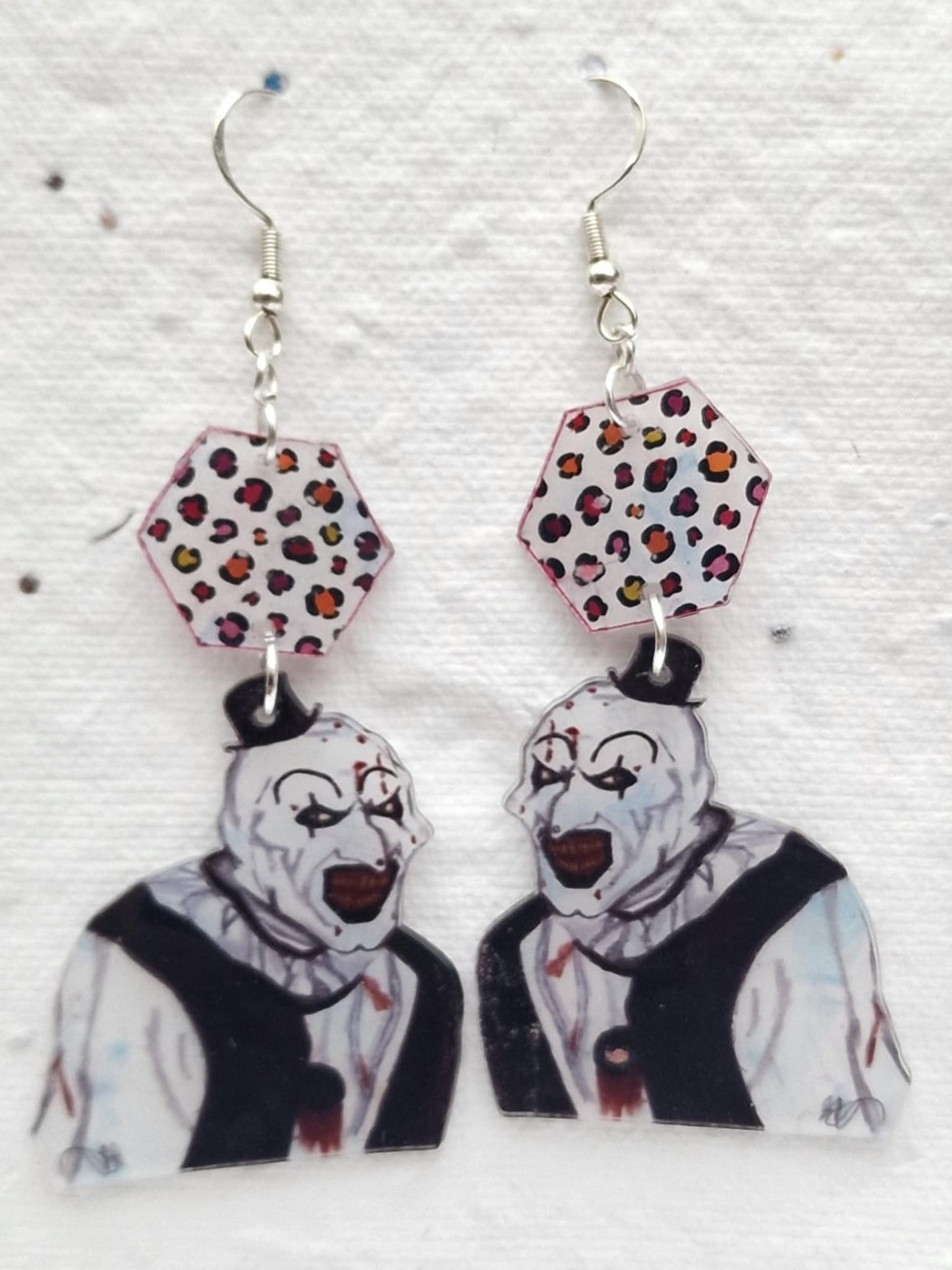Boo-Bee Handmade Halloween Earrings | Summerween Shrink Plastic Charms | Sterling Silver Hooks |  Statement fan Jewellery (Copy)