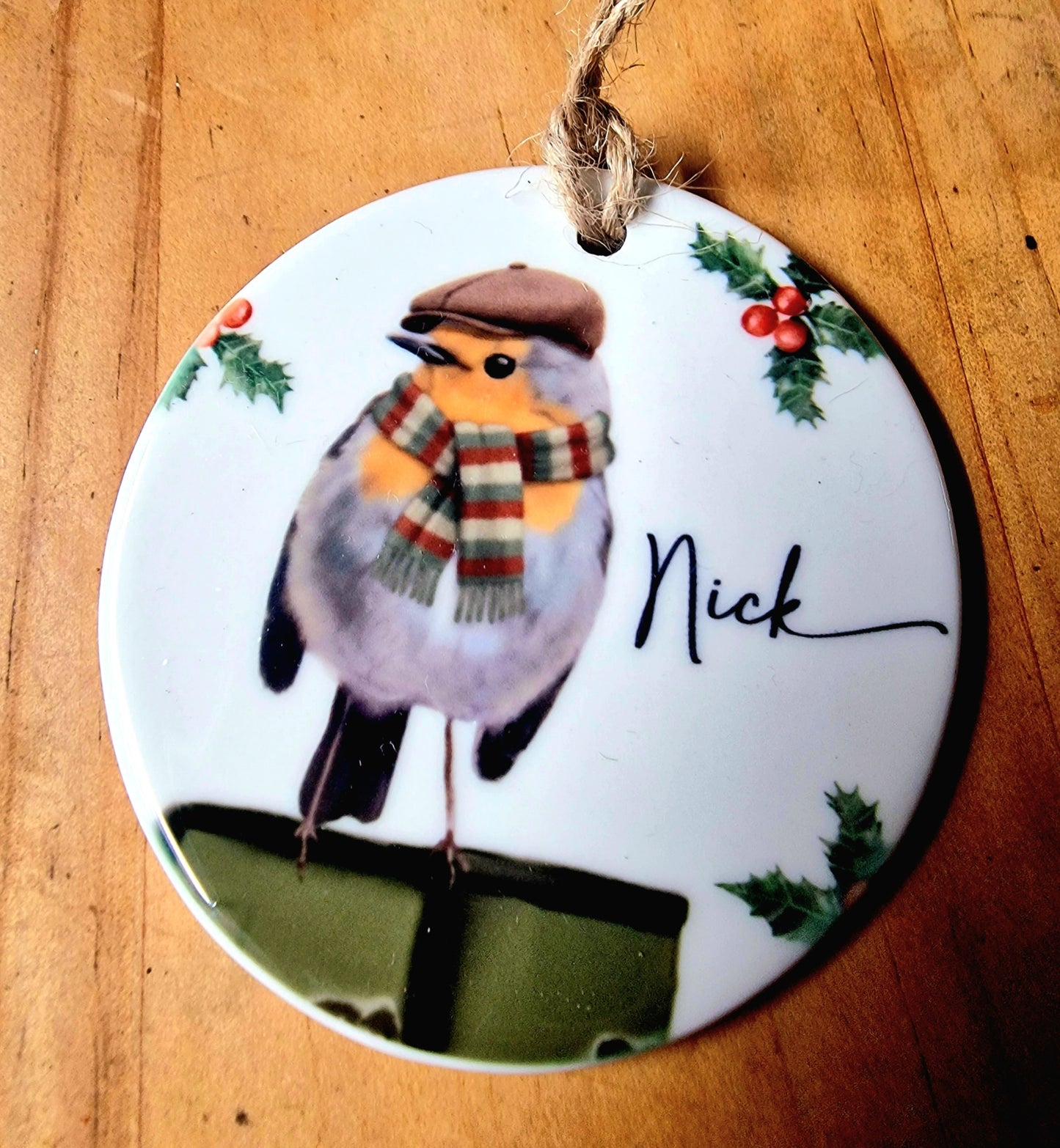 Christmas Tractor Ceramic Bauble – 7cm | Original Farm Art | John Deere, New Holland, Massey 135 & Case IH | Xmas tree Ornament