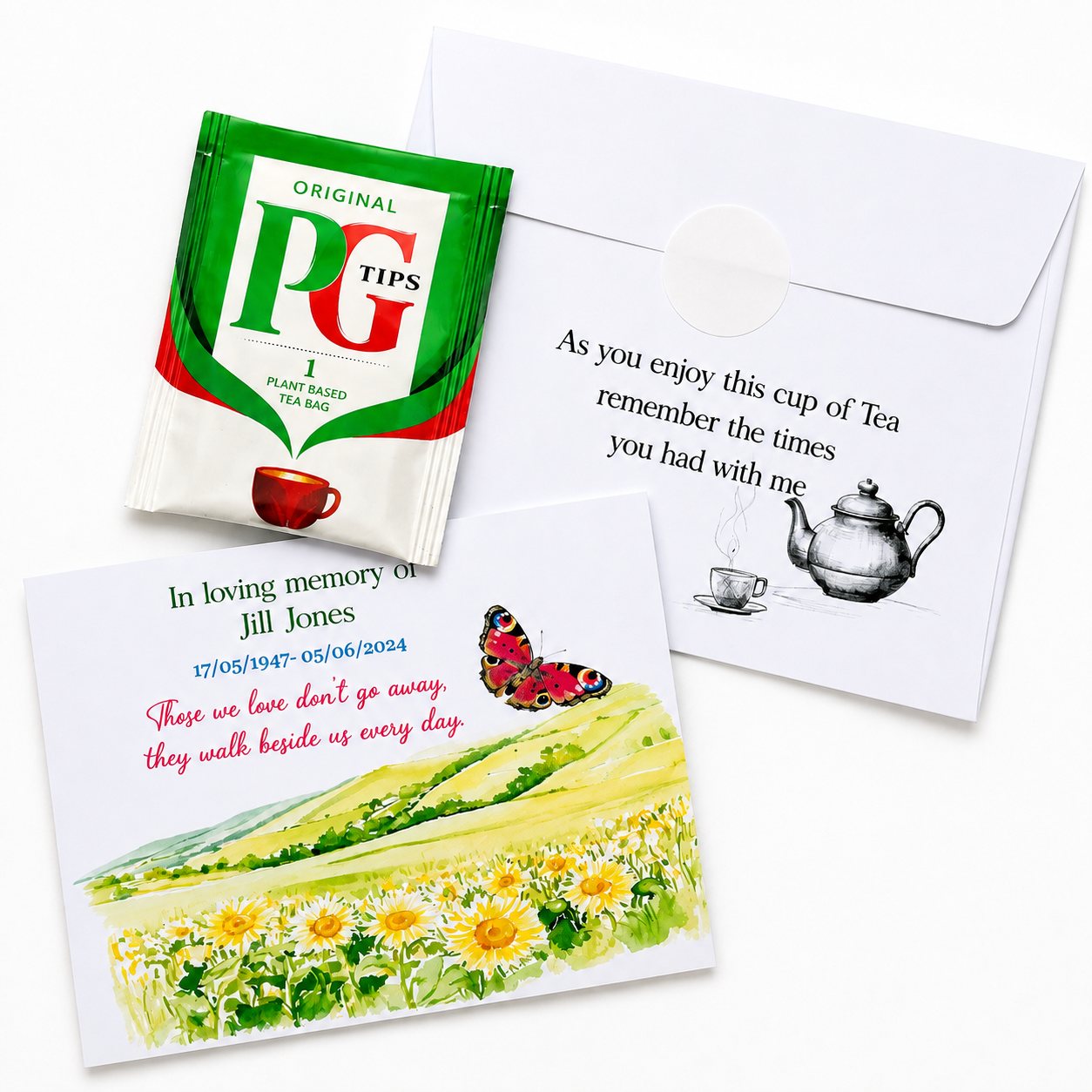 Personalised Funeral Tea Bag Favours | Memorial & Remembrance
