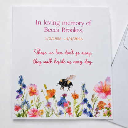 Personalised Funeral Sunflower Seed Packets | Memorial Favours