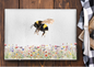 Colourful Bee - Bumblebee Glass  Chopping board - Bee  surface saver- Kitchen items - Kitchen Decor - Housewarming gift