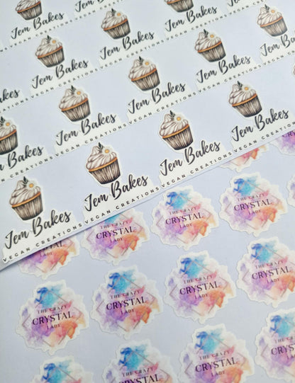 Custom branding logo Die Cut Sticker Sheet for Small Business logo stickers –Gloss Vinyl Stickers | Small Business Packaging Stickers | Personalised label