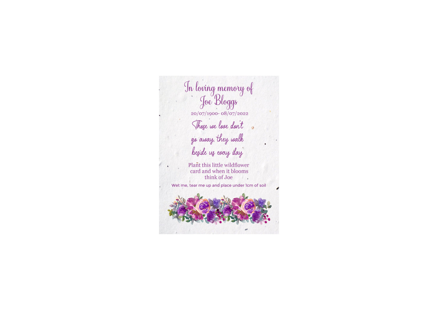 30 Plantable Seed Floral Tribute cards for Funerals * Funeral Favours*  Eco friendly Cards* Order of service cards