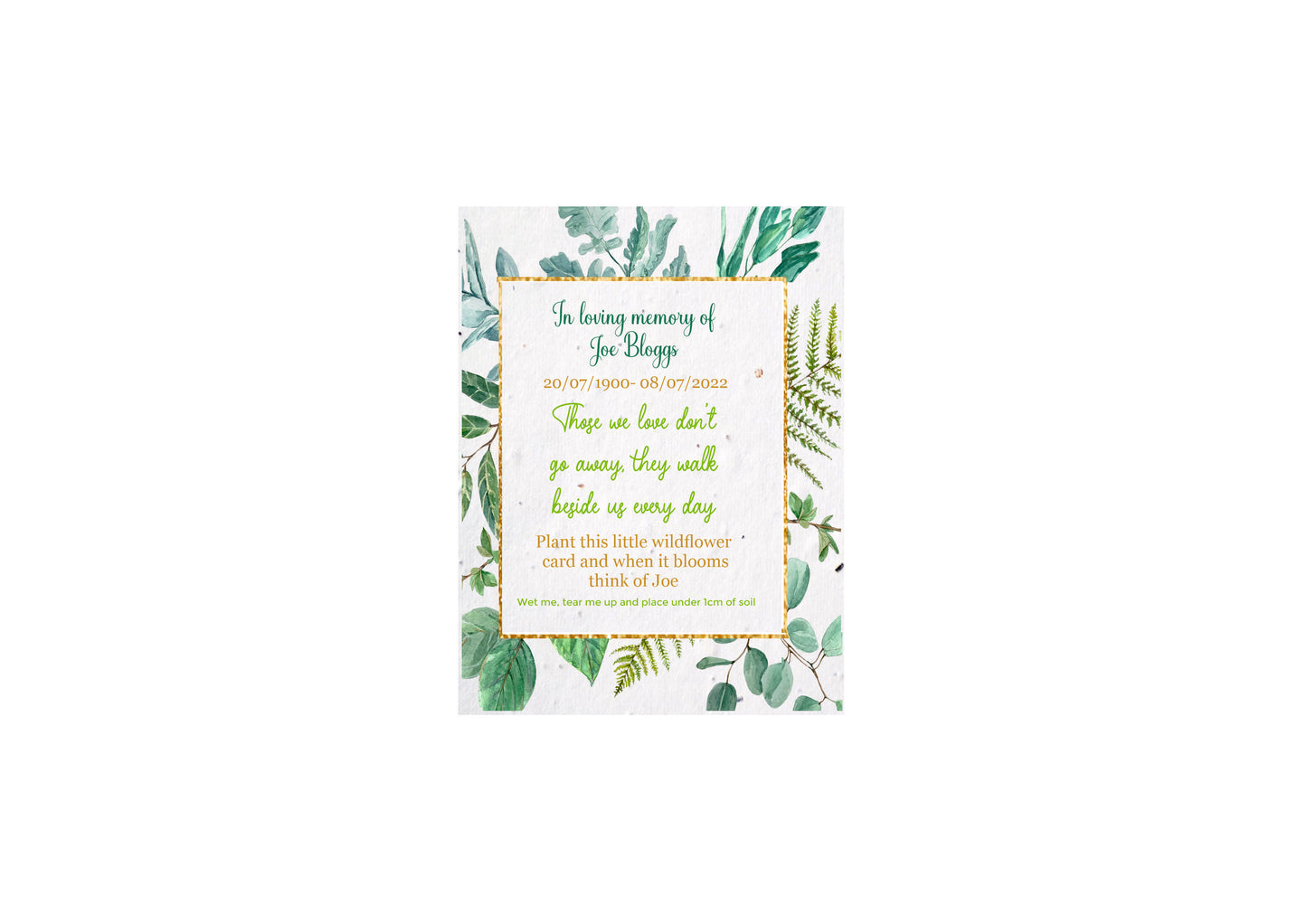 30 Plantable Seed Floral Tribute cards for Funerals * Funeral Favours*  Eco friendly Cards* Order of service cards