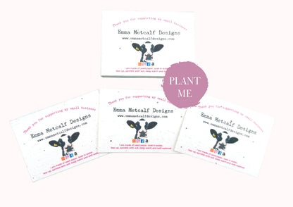 plant seed business card 100 Plantable Seed Paper Standard size Business Cards * Thank you Card – Emma Metcalf Designs official store