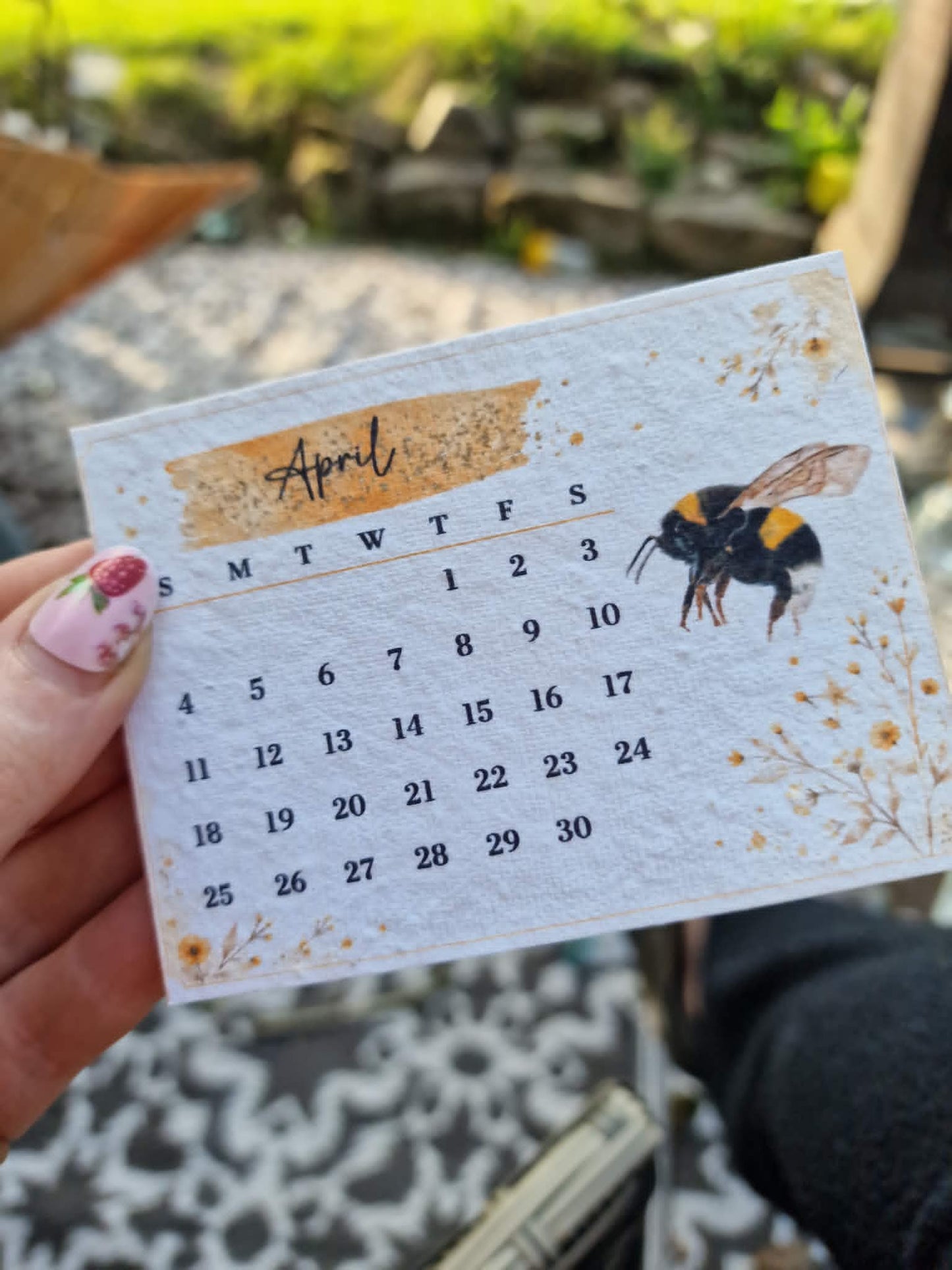 Plantable Wildflower Calendar 2027 – Seed Paper Desk Calendar