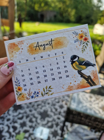 Plantable Wildflower Calendar 2027 – Seed Paper Desk Calendar