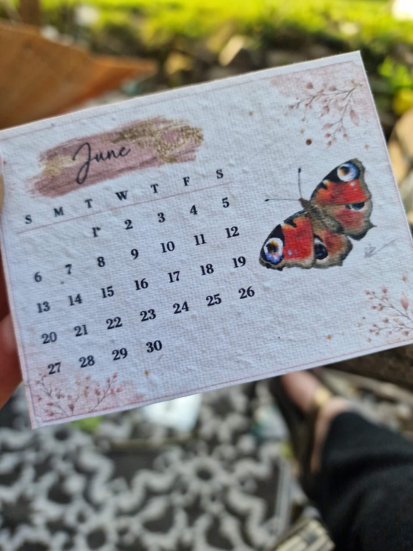 Plantable Wildflower Calendar 2027 – Seed Paper Desk Calendar