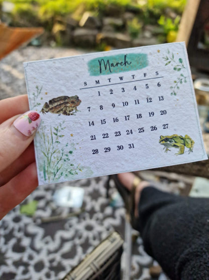 Plantable Wildflower Calendar 2027 – Seed Paper Desk Calendar