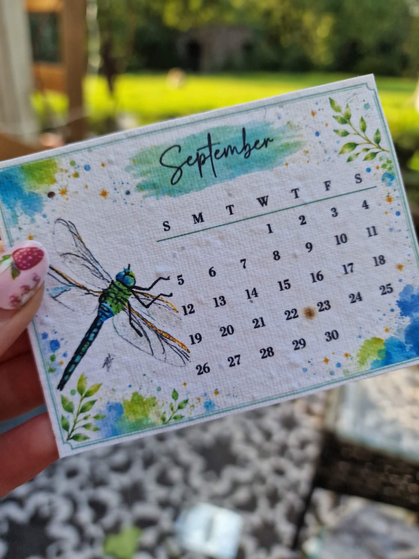 Plantable Wildflower Calendar 2027 – Seed Paper Desk Calendar