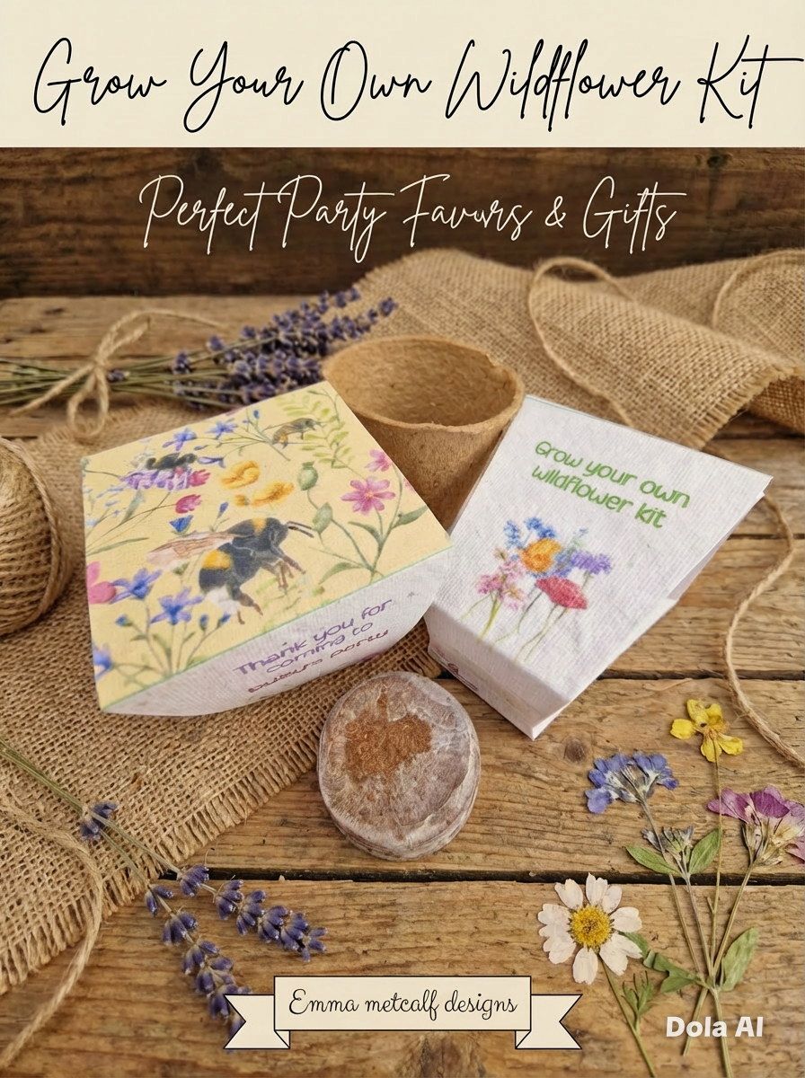 Grow your own Sunflowers kit- personalised party favours -Plastic Free Party Bag Fillers. Eco- Friendly Party Favours- End of term gifts.