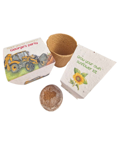 Grow your own Sunflowers kit- personalised party favours -Plastic Free Party Bag Fillers. Eco- Friendly Party Favours- End of term gifts.