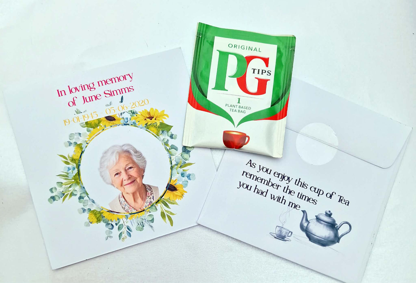 Personalised Funeral Tea Bag Favours | Memorial & Remembrance