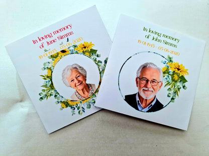 Personalised Funeral Sunflower Seed Packets | Memorial Favours
